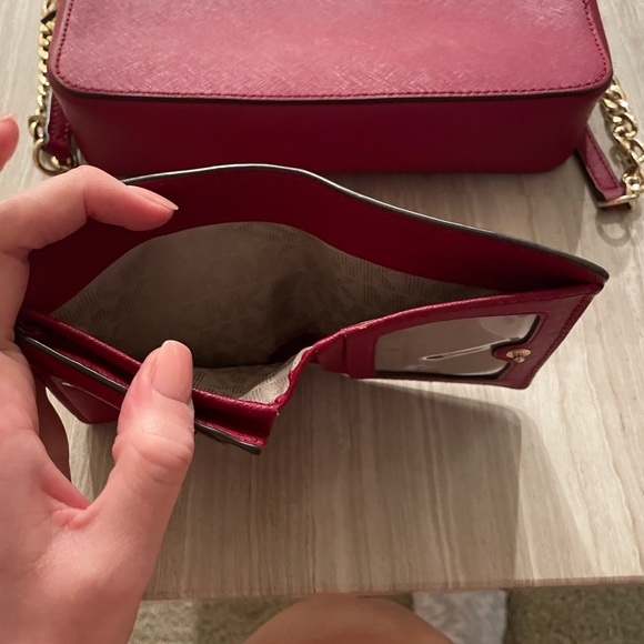 Michael Kors red purse and wallet sold as set. Slightly used. - Picture 6 of 6